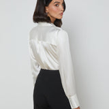 Divya Silk Shirt White