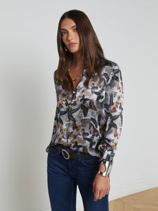 Tyler Blouse Multi Dark Butterfly