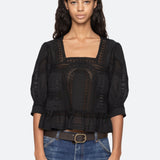 Franca Lace Top Black