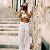 Safari Linen Pants Womens lifestyle