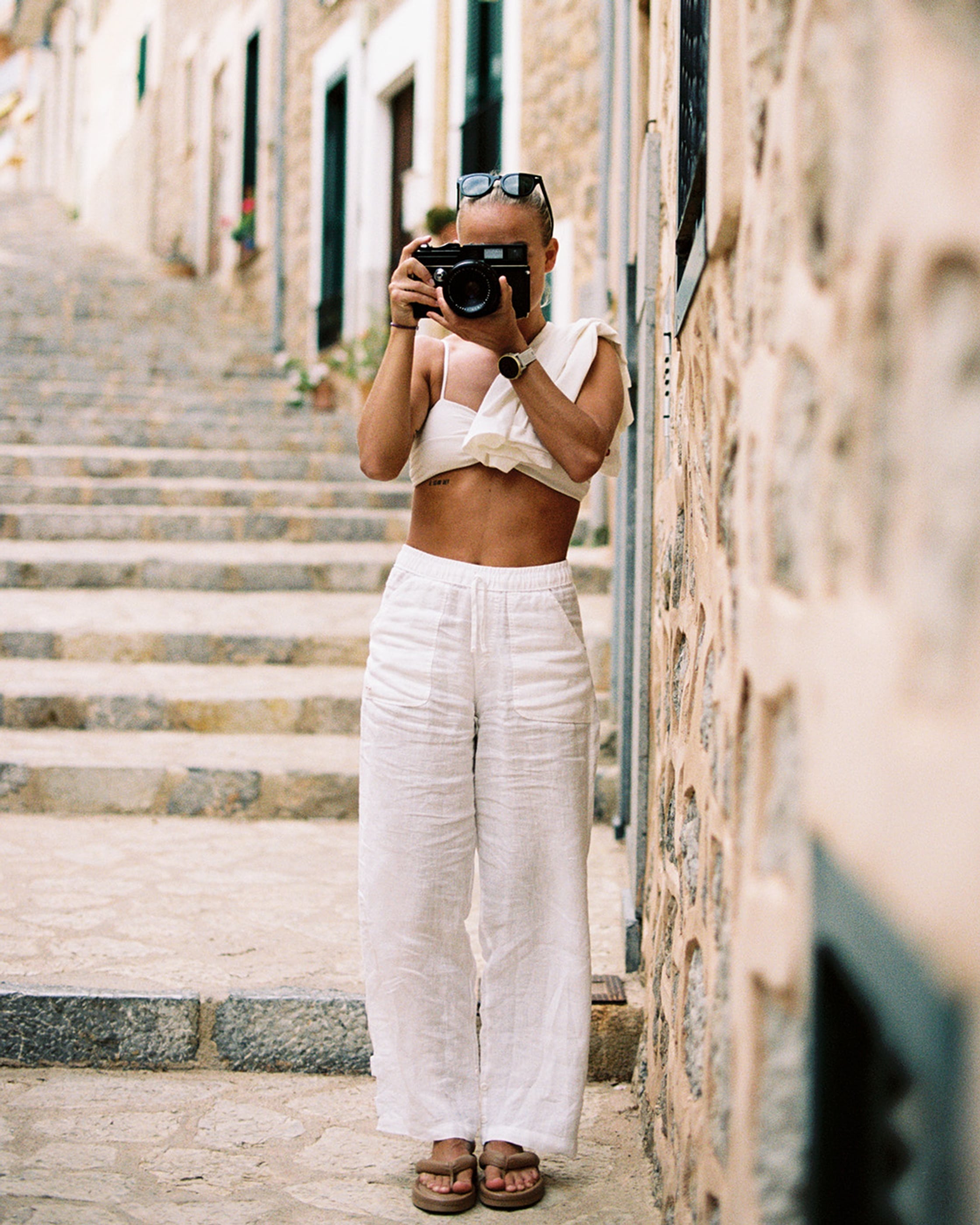 Safari Linen Pants Womens lifestyle