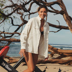 Traveller's Linen Shirt Womens White open