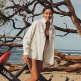 Traveller's Linen Shirt Womens White open