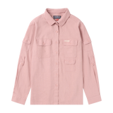 Traveller's Linen Shirt Womens Faded Peony Pink front