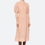 Anise Puff Sleeve Dress Pink