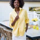 Eileen Relaxed Button-Up Shirt Lemon