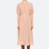 Anise Puff Sleeve Dress Pink