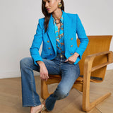 Brooke Tweed Blazer Dresden Blue/Gold Chain