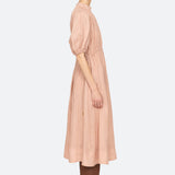 Anise Puff Sleeve Dress Pink