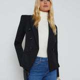 Marie Double-Breasted Blazer Black
