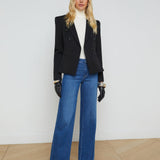 Marie Double-Breasted Blazer Black