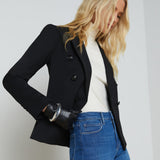 Marie Double-Breasted Blazer Black