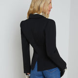 Marie Double-Breasted Blazer Black