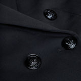 Marie Double-Breasted Blazer Black