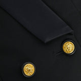 Imogen Satin Lapel Blazer Black