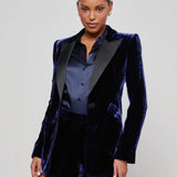 Sheila Velvet Blazer Midnight/Black