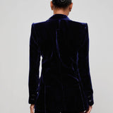 Sheila Velvet Blazer Midnight/Black