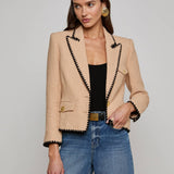 Wylla Tweed Blazer Cappuccino/Black