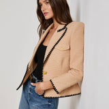 Wylla Tweed Blazer Cappuccino/Black