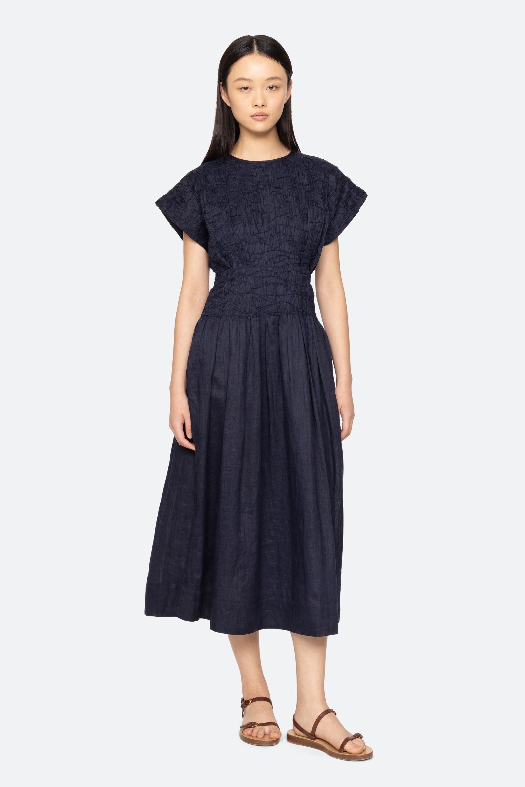 IMOGEN SOLID MIDI DRESS (D1)