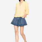 ALBERTE SOLID BUBBLE SLV BLOUSE (D1)