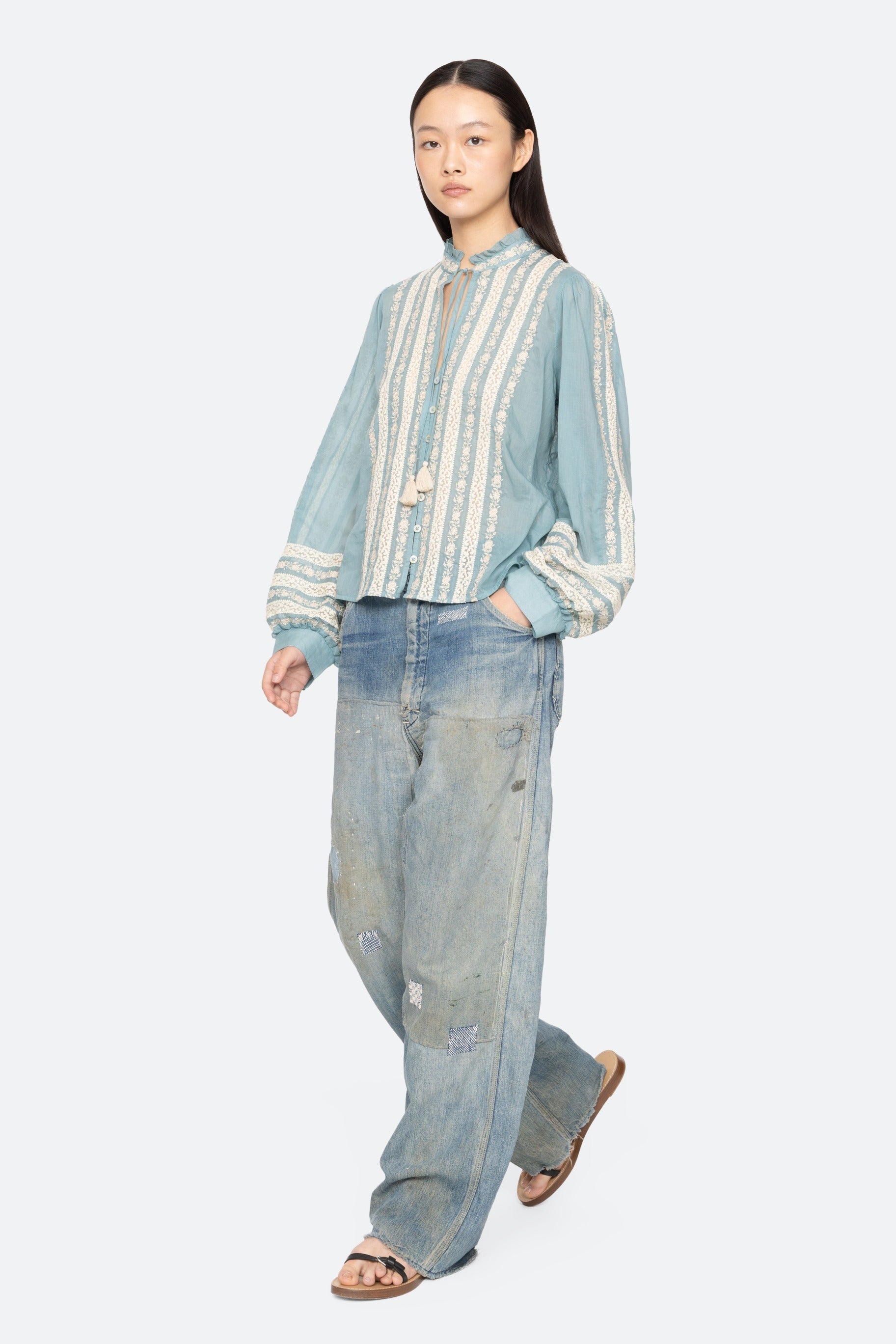 KIRSTEN PRINT L/SLV TOP (D2)