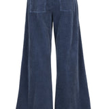 Wide Leg Corduroy Trousers Tokio Blue