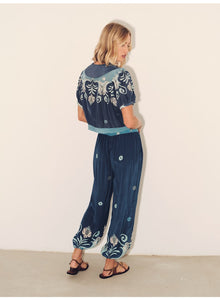 Balloon Pant Tiles Blue