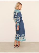 Inae Dress Tiles Blue