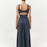 Bateau Cut Out Dress Graphite