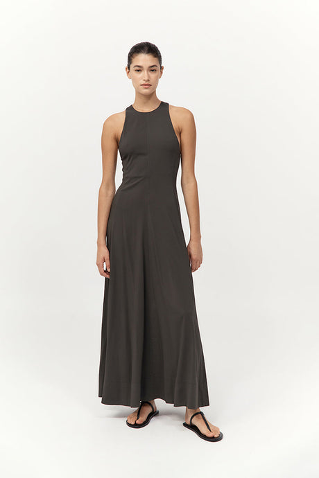 Cut Away Maxi Dress Black Olive