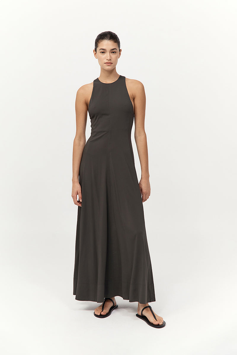 Cut Away Maxi Dress Black Olive