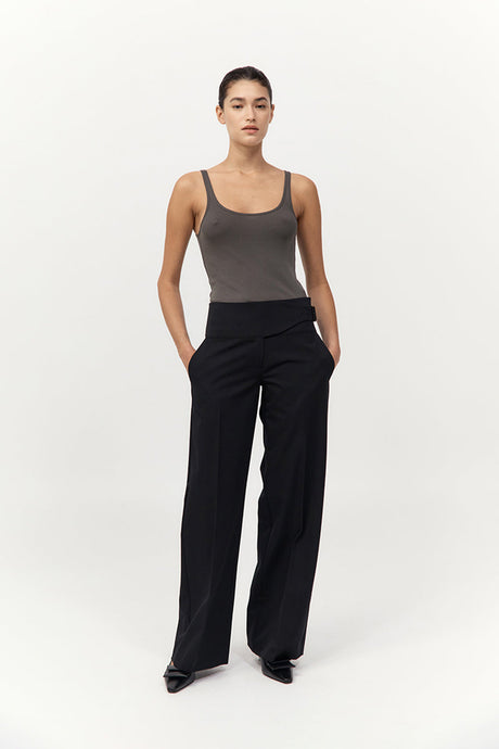 Cummerbund Pants Black