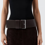 Wide Classic Belt Coffee