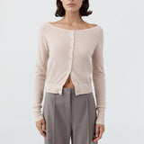Merino Wool Ballet Cardigan Powder