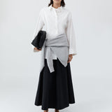 Cotton Circle Hem Skirt Black