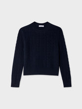 Cashmere Cable Crewneck Deep Navy