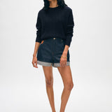 Cashmere Cable Crewneck Deep Navy