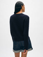 Cashmere Cable Crewneck Deep Navy