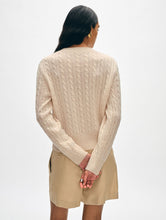 Cashmere Cable Crewneck Natural Heather