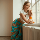 Luciana Pareo Skirt Cyan