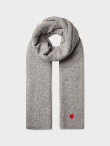 Cashmere Mini Heart Wrap Grey Heather