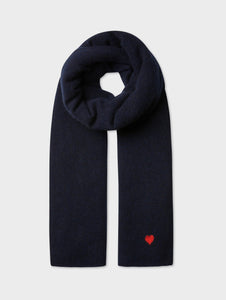 Cashmere Mini Heart Wrap Deep Navy