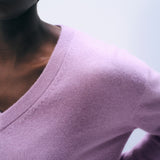 Cashmere V-Neck Soft Plum
