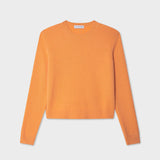 Cashmere Rib Trim Crewneck Bright Orange
