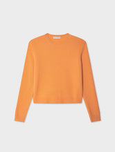 Cashmere Rib Trim Crewneck Bright Orange