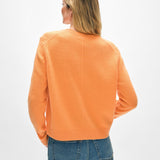 Cashmere Rib Trim Crewneck Bright Orange