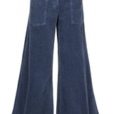 Wide Leg Corduroy Trousers Tokio Blue