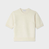 Brushed Cashmere Tee Ivory