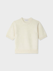 Brushed Cashmere Tee Ivory